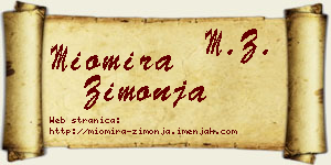 Miomira Zimonja vizit kartica